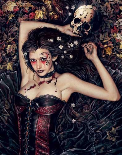 Skull Girl Victoria Frances Poster