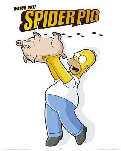 Spider Pig Simpsons Poster 40x50