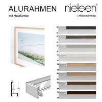 Bilderrahmen 100x150 / 150x100 cm Holz auf Aluminium - Nielsen Profil Natura 34