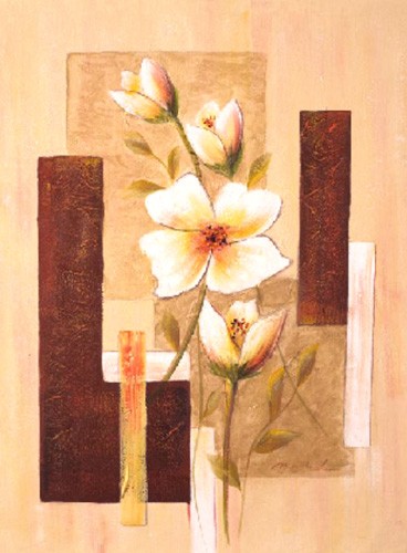 Flores Sobre Abstracto II, Manuel Luna