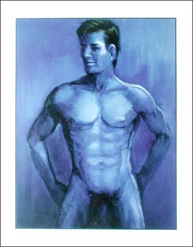 Akt, Mann in Blau II by Leonardo *