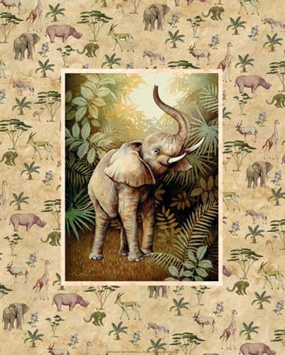 Safari - Elefant Kunstdruck 20x25 cm