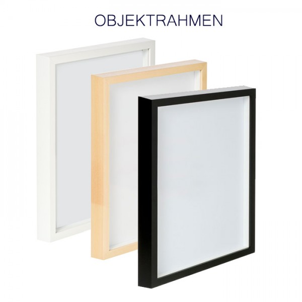 Objektrahmen 13 x 18 Linde, weiß und schwarz