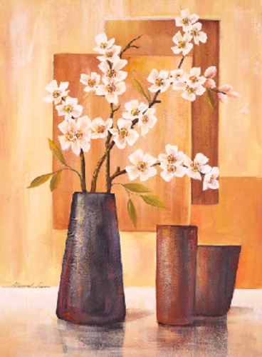 Flores Sobre Abstracto III, Manuel Luna