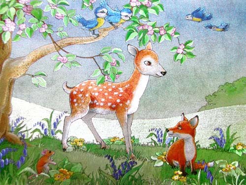 Bambi und Fuchs