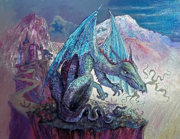 Gruener Drache von Mastrangelo Dufex Alu Bild