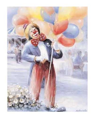 Clown und Luftballons Poster