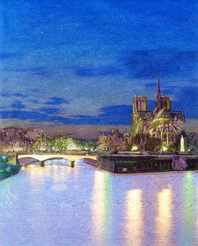 Notre-Dame und die Seine Alubild