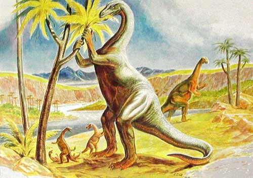 Dinosaurier Plateosaurus Dufex Postkarte