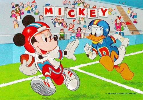 Mickey Maus American Football Postkarten