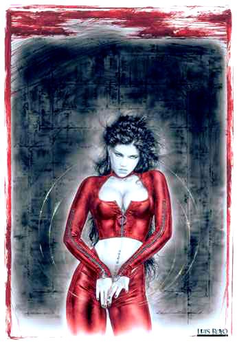 Red Prohibited Luis Royo Poster