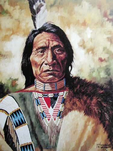 Indianer Portrait by Vogtschmidt