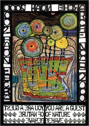 Arche Noha Grüne Version - Hundertwasser Poster