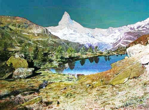 Matterhorn und Grindjisee Alu Bild