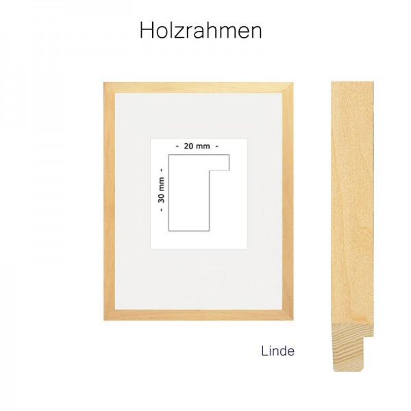 Holzrahmen, Leerrahmen 40x40 Linde