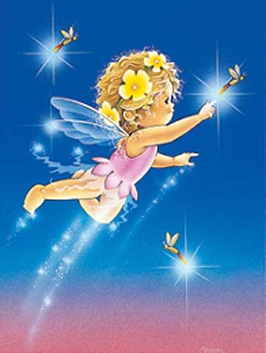 Night Fairy, Fee und Glühwürmchen Bild