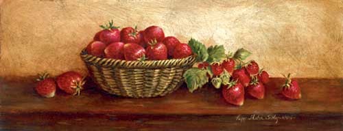 Stilleben mit Erdbeeren