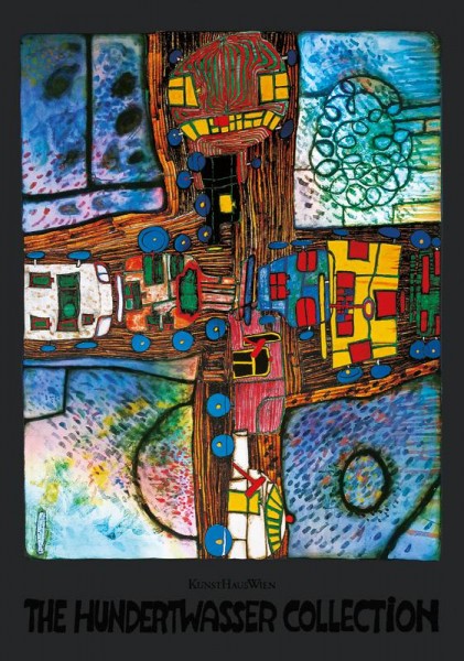 Strassenkreuzung Kunstdruck von Hundertwasser