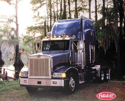 Schwarzer Peterbilt Poster 40x50