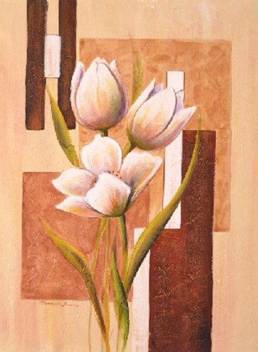 Flores Sobre Abstracto I, Manuel Luna