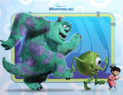 Die Monster AG: Sulley, Buh und Mike. Poster 40x50 cm, laminiert.