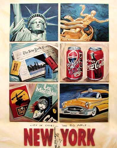 New York Collage von Huber Poster