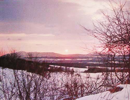 Winter Sunset, Connecticut