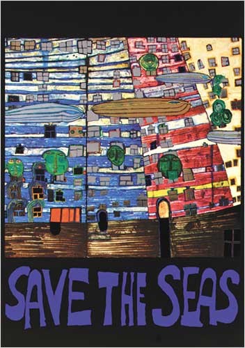 Safe the Seas Hundertwasser Original-Poster