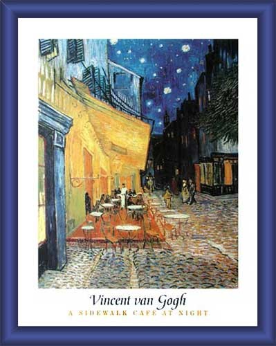 Wandbild Cafe at Night 60x80 cm