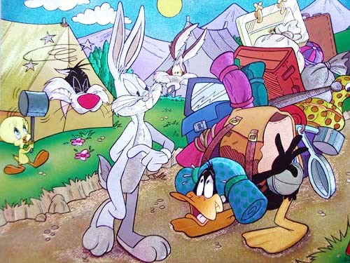 Postkarte 10x15 cm: Late Arrival - Looney Tunes