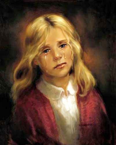 Poster "Weinendes Mädchen"