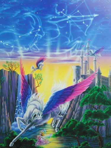 Poster 40x50 cm: Pegasus Castle by Sue Dawe