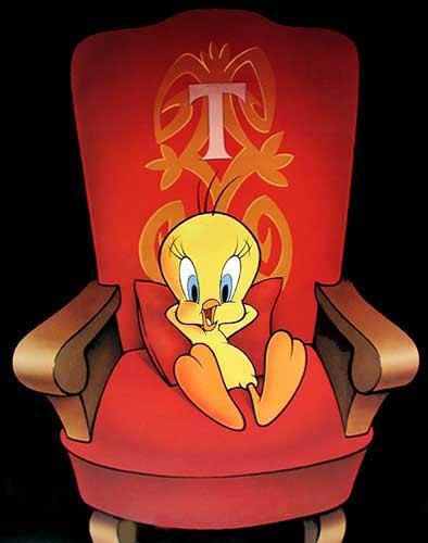 Tweety auf Thron Poster 40x50 cm