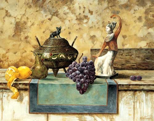 Stilleben mit Weintrauben