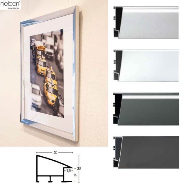 Aluminium Bilderrahmen 90x90, Nielsen Profil Nr. 260