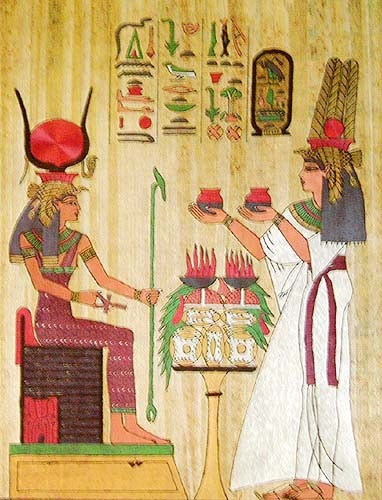 Hathor und Nefertari Alu Druck Kunstdruck