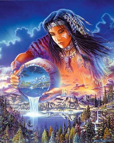 Indianerin, Die Regenmacherin - Dufex Alu Bild