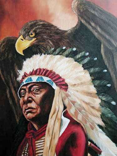 Chief Joseph and Eagle by Vogtschmidt