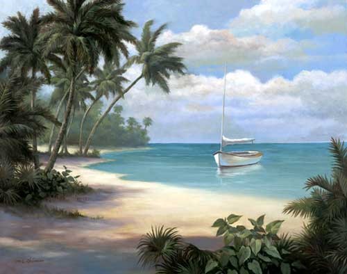 Tropischer Strand Kunstdruck