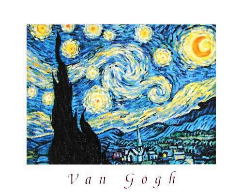 Poster 40x50 cm: The Starry Night von Van Gogh Vincent
