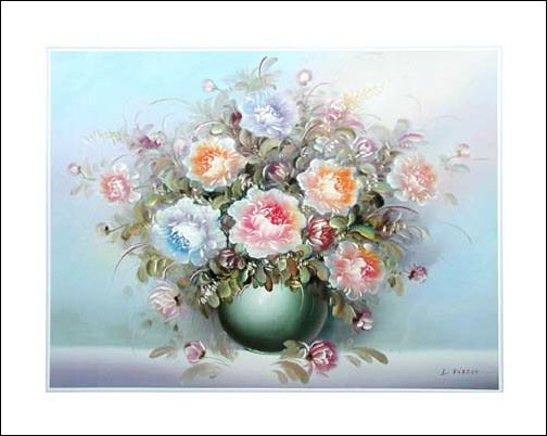 Vase mit Blumen by R. Kisser