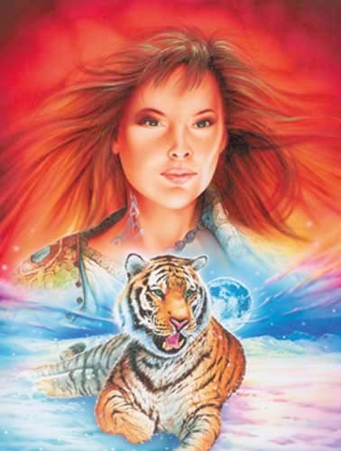 Tiger Fantasy Dufex Alu Bild 16x21 cm