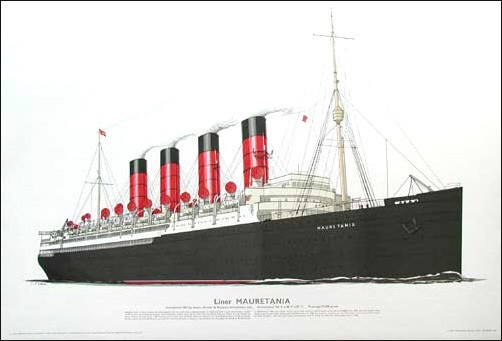 Lithographie Liner Mauretania