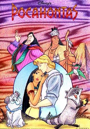 Pocahontas mit John Smith DUFEX Alu- Bild 16x21